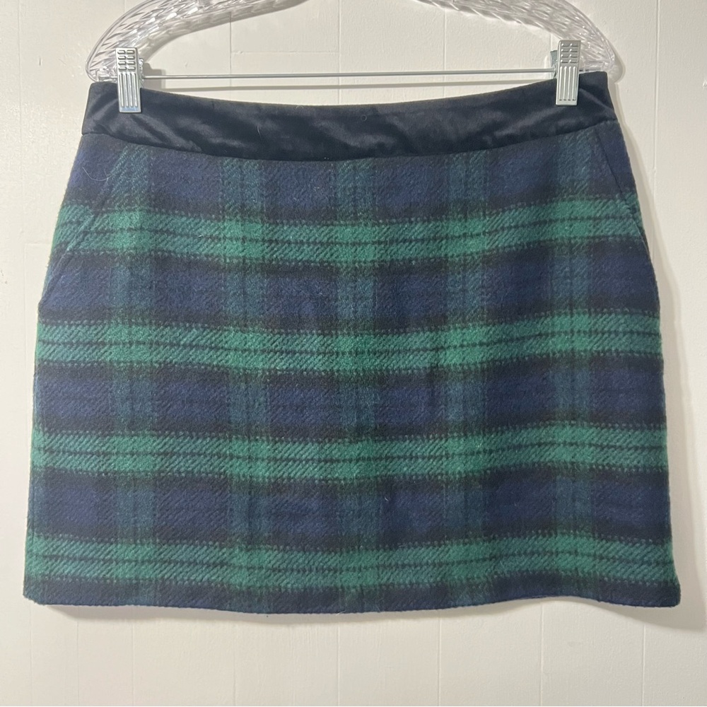 Jack Wills Plaid Wool Blend Academia Preppy Tartan A-line Mini Skirt 10 - Picture 5 of 12